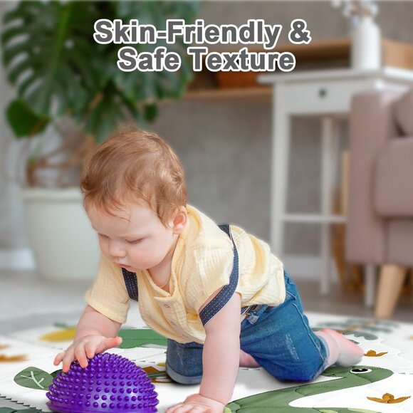 Extra Thick Padding Playpen Mat, Non-Slip Crawling Mat, Easy to Clean for Infant - Picture 5 of 5
